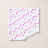 Modern Spring aqua gradiënt paarse flora patroon Bad Handdoek (Wasdoekje)