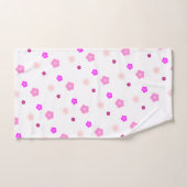 Modern Spring aqua gradiënt paarse flora patroon Bad Handdoek (Handdoek)