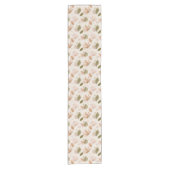 Modern Spring Botanical Floral Table Runner Korte Tafelloper (Voorkant)