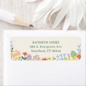 Modern Spring Floral Retouradres Etiket (Insitu)