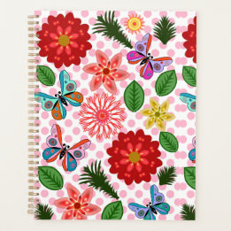 Modern Spring Garden Butterfly Floral  Planner
