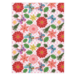 Modern Spring Garden Butterfly Floral  Tafelkleed