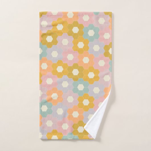  modern springstofpatroon in pasta bad handdoek (Handdoek)