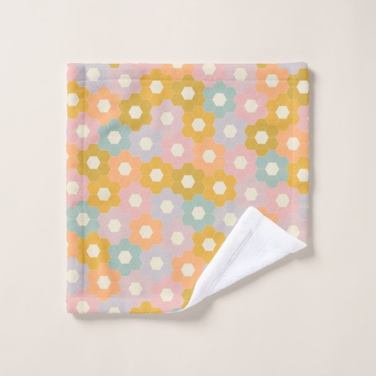 modern springstofpatroon in pasta bad handdoek (Wasdoekje)