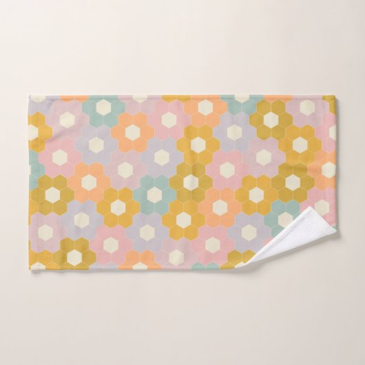  modern springstofpatroon in pasta bad handdoek (Handdoek)