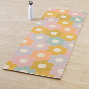  modern springstofpatroon in pasta yogamat