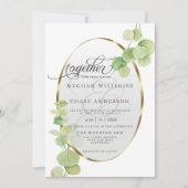 Modern Springtime Eucalyptus BarefootBride™ Kaart (Voorkant)