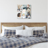 Modern Square Family Monogram Photo Collage Canvas (Insitu (Slaapkamer))
