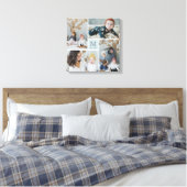 Modern Square Family Monogram Photo Collage Canvas (Insitu (Slaapkamer))