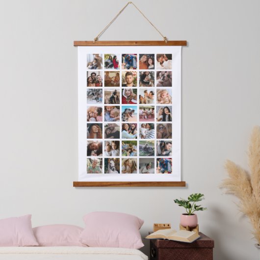 Modern Square Photo Collage Hanging Tapestry Hangend Wandkleed (Slaapkamer)
