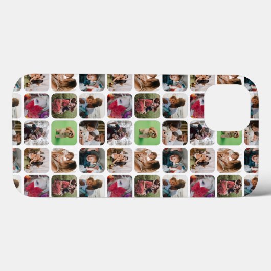 Modern Square Photo Collage Patroon Case-Mate iPhone Case (Achterkant (horizontaal))