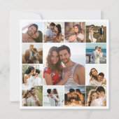 Modern Square Photo Collage Wedding Jubileum (Voorkant)