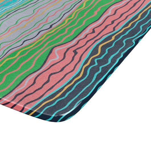 Modern Squiggles 6 x 7 Deco glazen snijplank (Hoek)