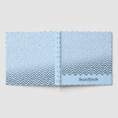 Modern Squiggly Zigzag Chevron Pattern On Blue (Complet)