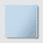 Modern Squiggly Zigzag Chevron Pattern On Blue Gastenboek (Achterkant)