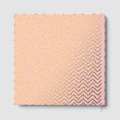 Modern Squiggly Zigzag Chevron Pattern On Pink (Verso)