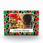 Modern ST KITTS NEVIS FLAG Kerstmis Fotoblokken (Voorkant)