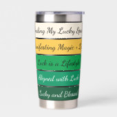 Modern St. Patrick’s Day Gradient Geïsoleerde Drinkbeker (Links)