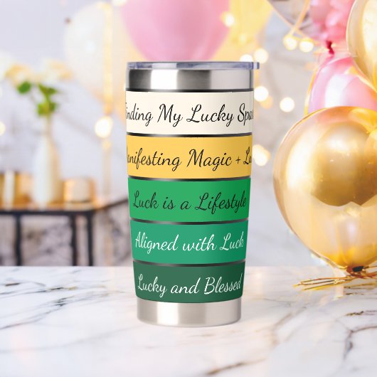 Modern St. Patrick’s Day Gradient Geïsoleerde Drinkbeker (Vrijgezellenfeest)