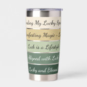 Modern St. Patrick’s Day Gradient Geïsoleerde Drinkbeker (Links)