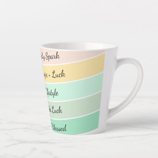 Modern St. Patrick’s Day Gradient Latte Mok (Rechts)