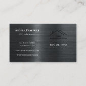 Modern staal metaal achtergrond bouwbedrijf visitekaartje (Achterkant)