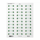 Modern Stacked Turtle Adresetiketten Etiket (Full Sheet)