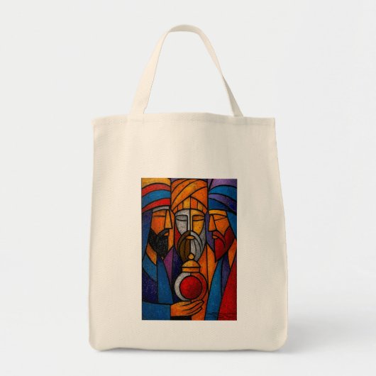 Modern Stained Glass Three Wise Men Tote Bag (Voorkant)