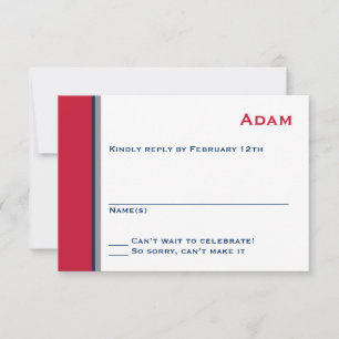 Modern Star Bar Mitzvah-reactiekaart RSVP Kaartje