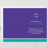 Modern Star Bat Mitzvah Program Flyer (Voorkant / Achterkant)