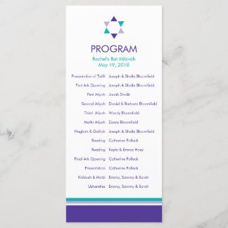 Modern Star Bat Mitzvah-programma Programma