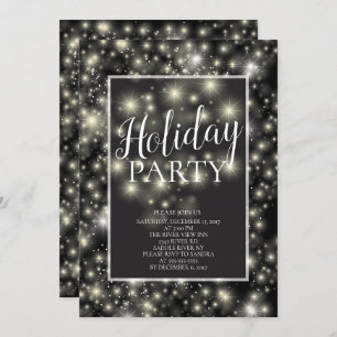 Modern Star Burst Holiday Party Uitnodiging
