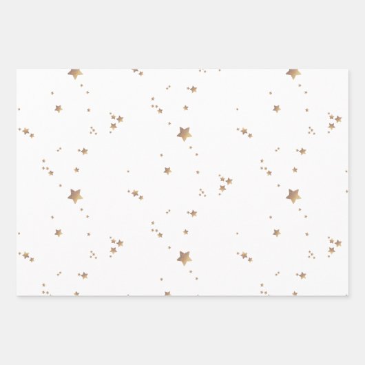 Modern Star Cherry Green White KerstHappy Inpakpapier Vel (Voorkant)