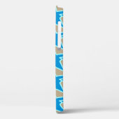 Modern Star Geometric, Cerulean Blue en Taupe Tan Case-Mate iPhone Case (Achterkant / Links)