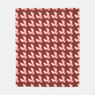 Modern Star Geometric - chocolade en perziken Fleece Deken