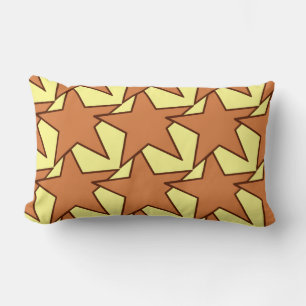 Modern Star Geometric - karamel en geel Kussen