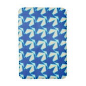 Modern Star Geometric - kobalt blauw en taupe Badmat (Voorkant Verticaal)