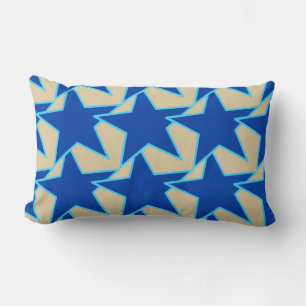 Modern Star Geometric - kobalt blauw en taupe Kussen