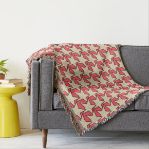 Modern Star Geometric - koraal en beige Deken