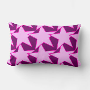 Modern Star Geometric - roze en amethyst paars Kussen