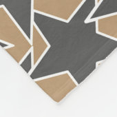 Modern Star Geometric - taupe en grijs / grijs Fleece Deken (Hoek)