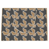Modern Star Geometric - taupe en grijs / grijs Groot Cadeauzakje (Voorkant)