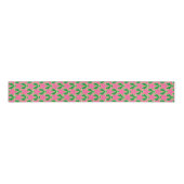 Modern Star Geometric - watermeloen roze en groen Grosgrain Lint (Voorkant)