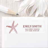 Modern Starfish Return Adress Etiket (Insitu)