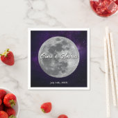 Modern Starry Night Full Monn Wedding  Servet (Insitu)