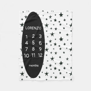 Modern Stars Baby Mijlsteen Blanket Fleece Deken