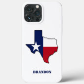 Modern State Outline Texas Flag Case-Mate iPhone Case (Achterkant)