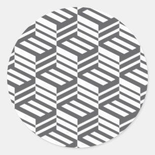 Modern, stedelijk, dynamisch, gewaagd geometrisch ronde sticker