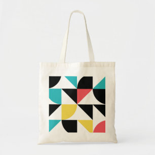 Modern, stedelijk, kleurrijk, leuk geometrisch pat tote bag