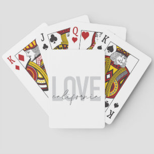 Modern, stedelijk, trendy, cool ontwerp Love Calif Pokerkaarten